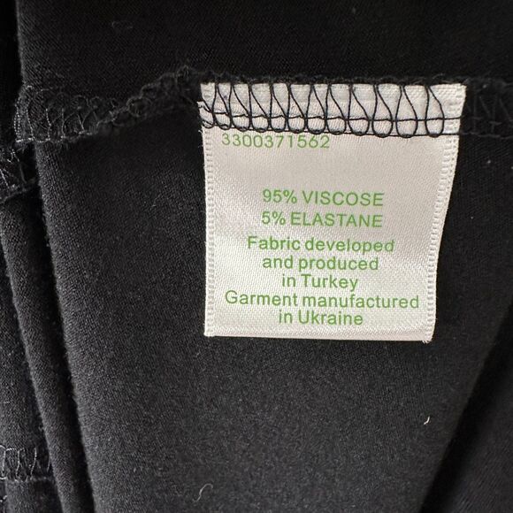 Garnet Hill Knit Trapeze Dress Black 3/4 Sleeve Knee Length Scoop Neck Medium - Picture 3 of 6